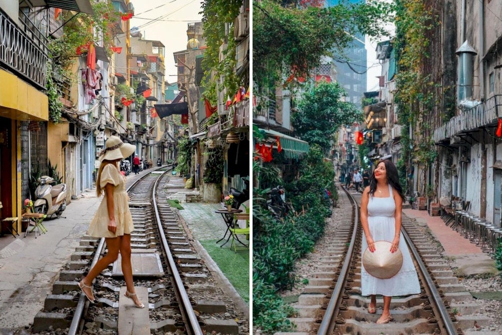 Hanoi train street photos (Source: Internet)